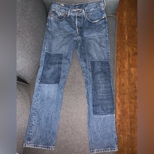 Levi’s 501® Original Fit Women's Jeans with patches medium wash 30W x 30L
